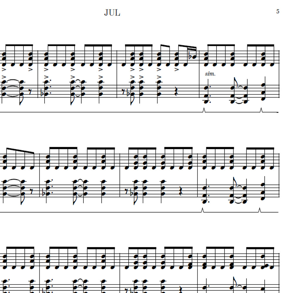 JUL (Sheet Music PDF Download)
